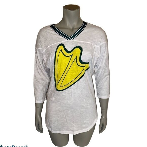 PINK University of OREGON White BLING T-Shirt NWT - Picture 1 of 4